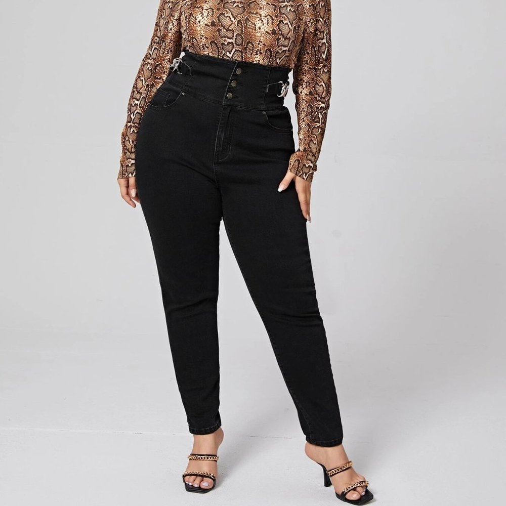 Plus High Waist Skinny Jeans